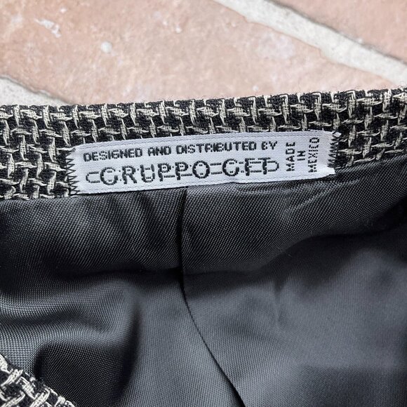 Cruppo Bachrach Blazer Men 42L Black White Check Classic Career Wool Jacket VTG - Picture 13 of 14